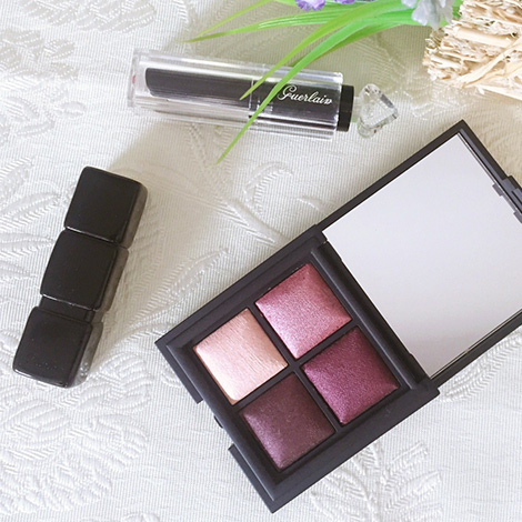 Eyeshadow tray four color earth wine red peach makeup